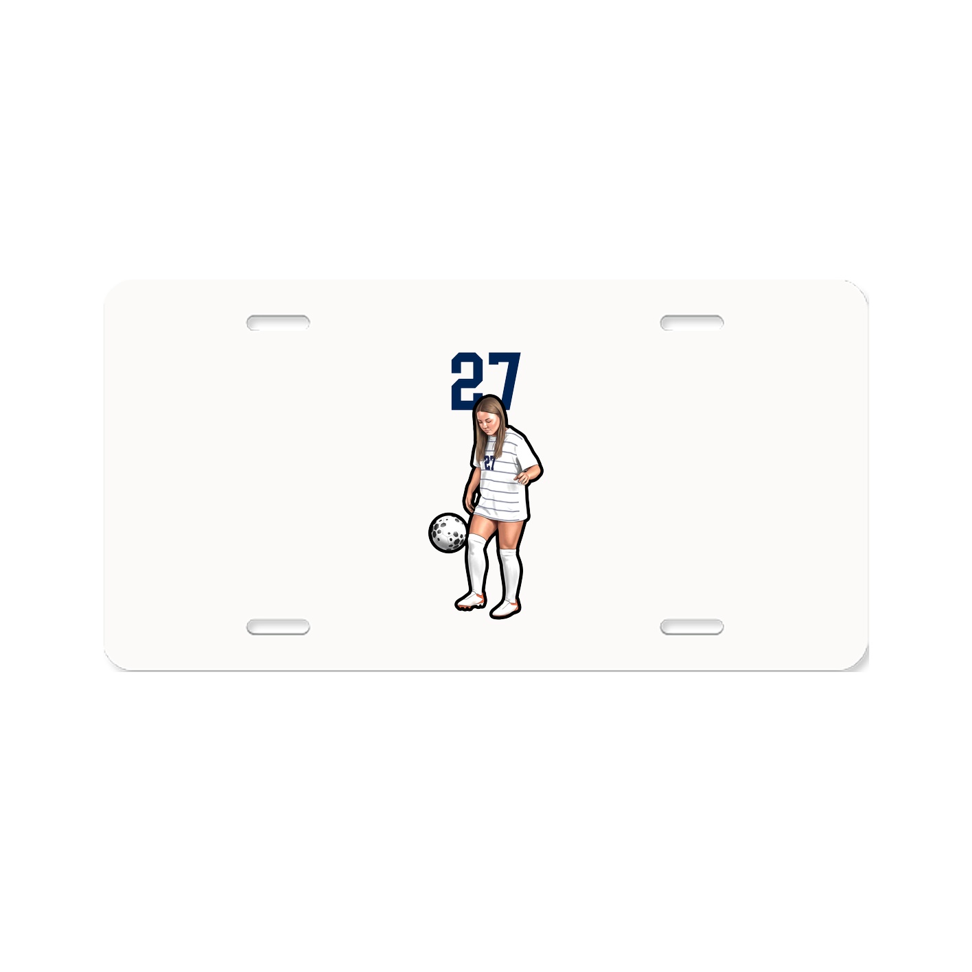 License Plate — Number Top in Classic