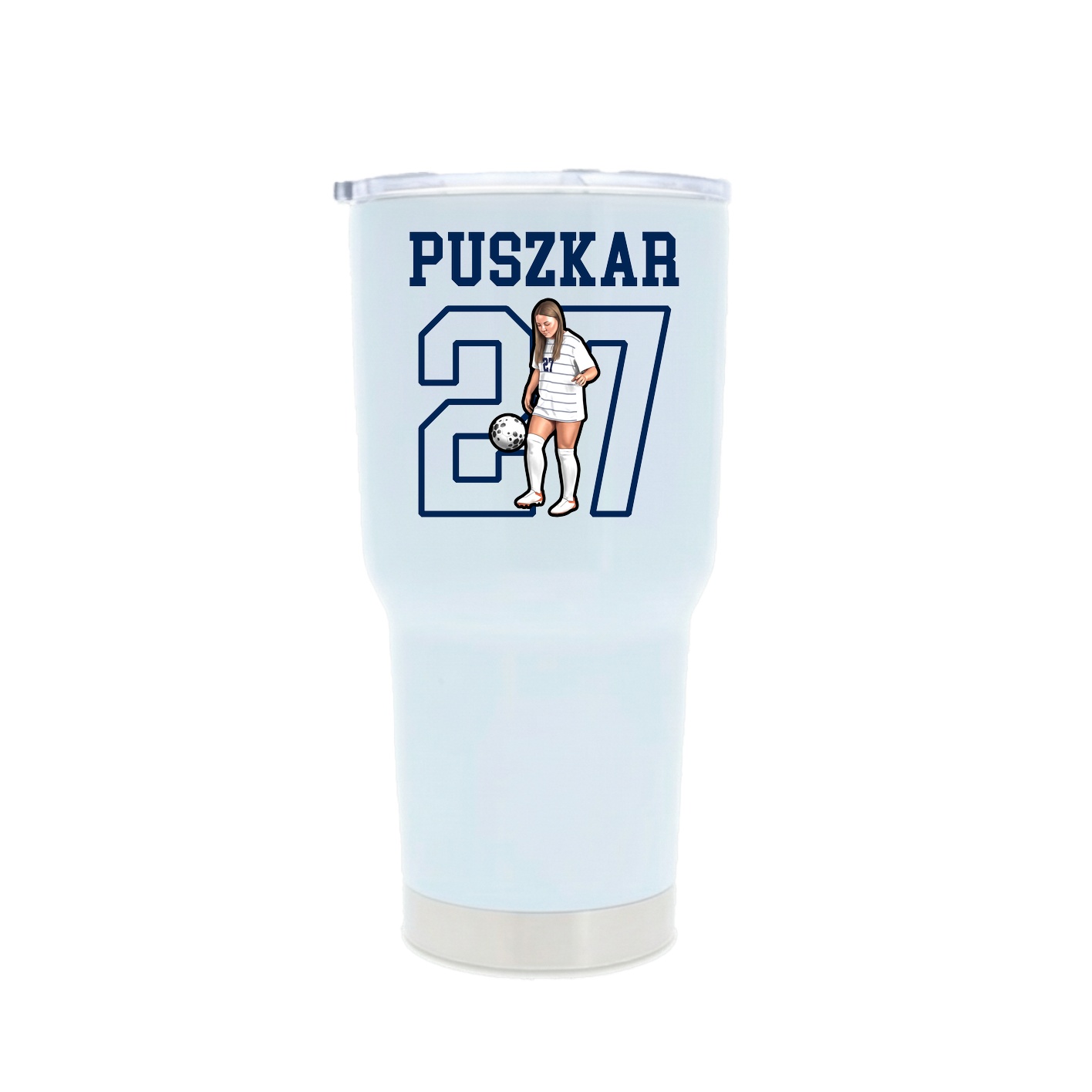 30oz Stainless Steel Tumbler — Shirsey in White