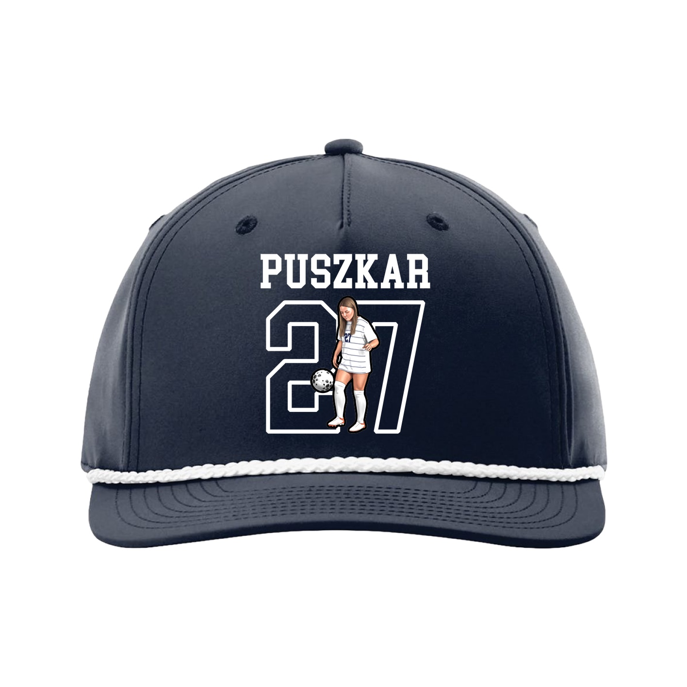 Five-Panel Classic Rope Cap — Shirsey in Navy
