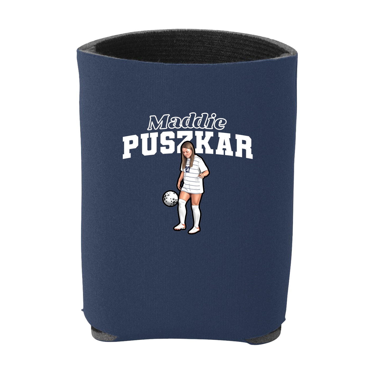 Can Holder — Name Arch in Navy