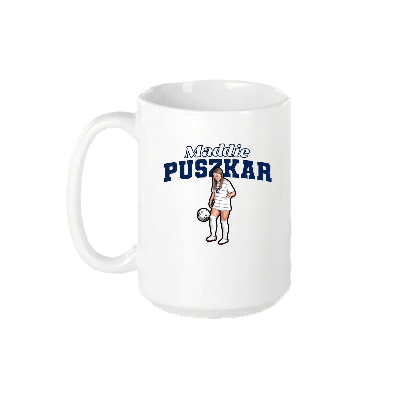 15oz Coffee Mug — Name Arch in White
