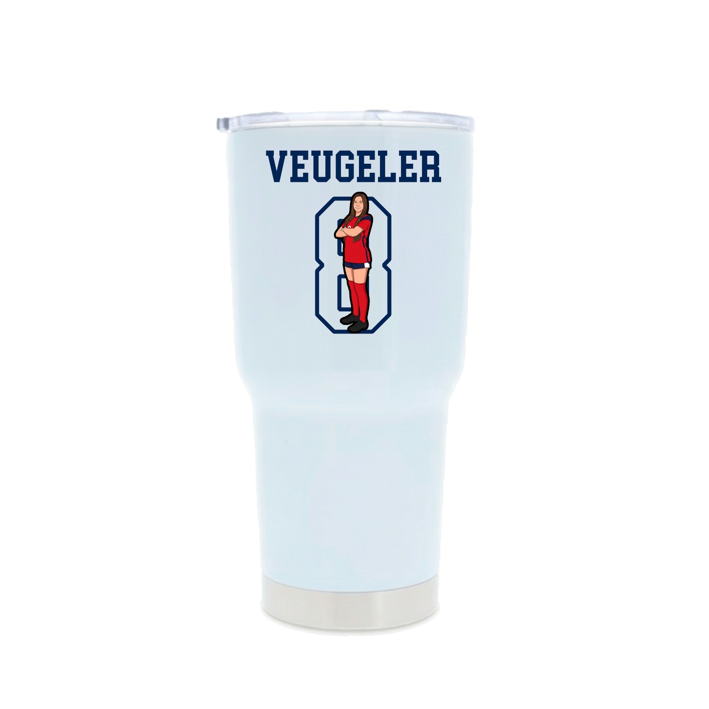 30oz Stainless Steel Tumbler — Shirsey in White
