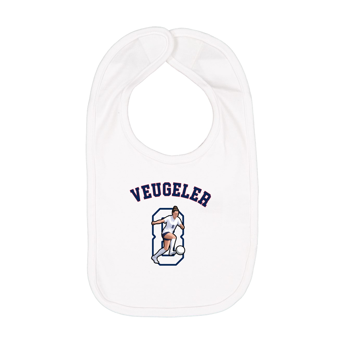 Infant Bib — Shirsey Arch in White