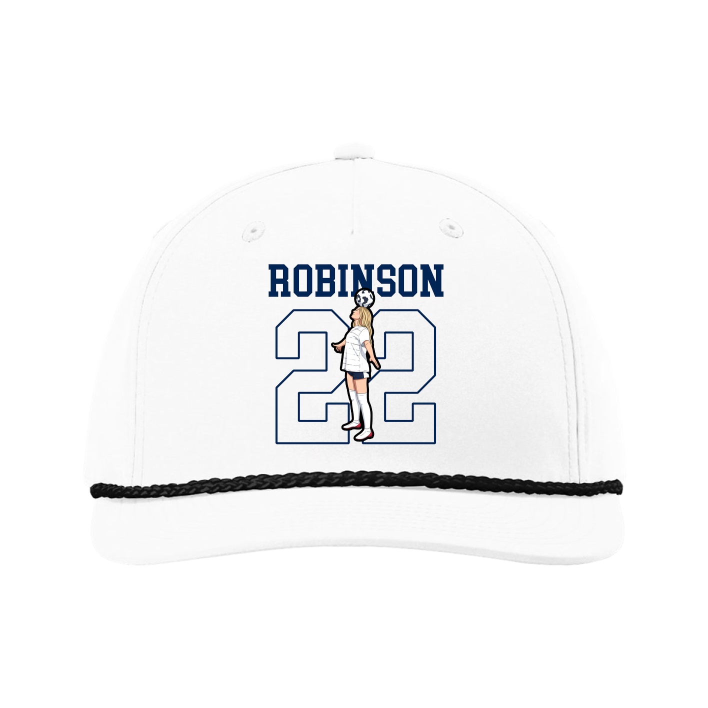 Five-Panel Classic Rope Cap — Shirsey in White