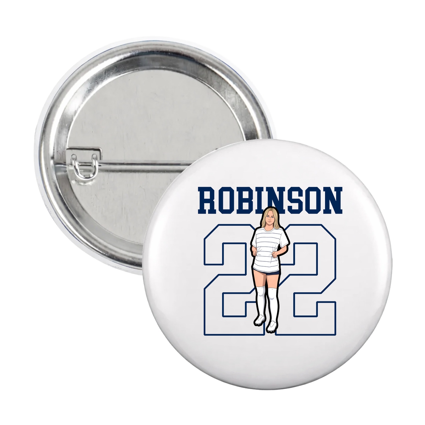 Game Day Button — Shirsey in White