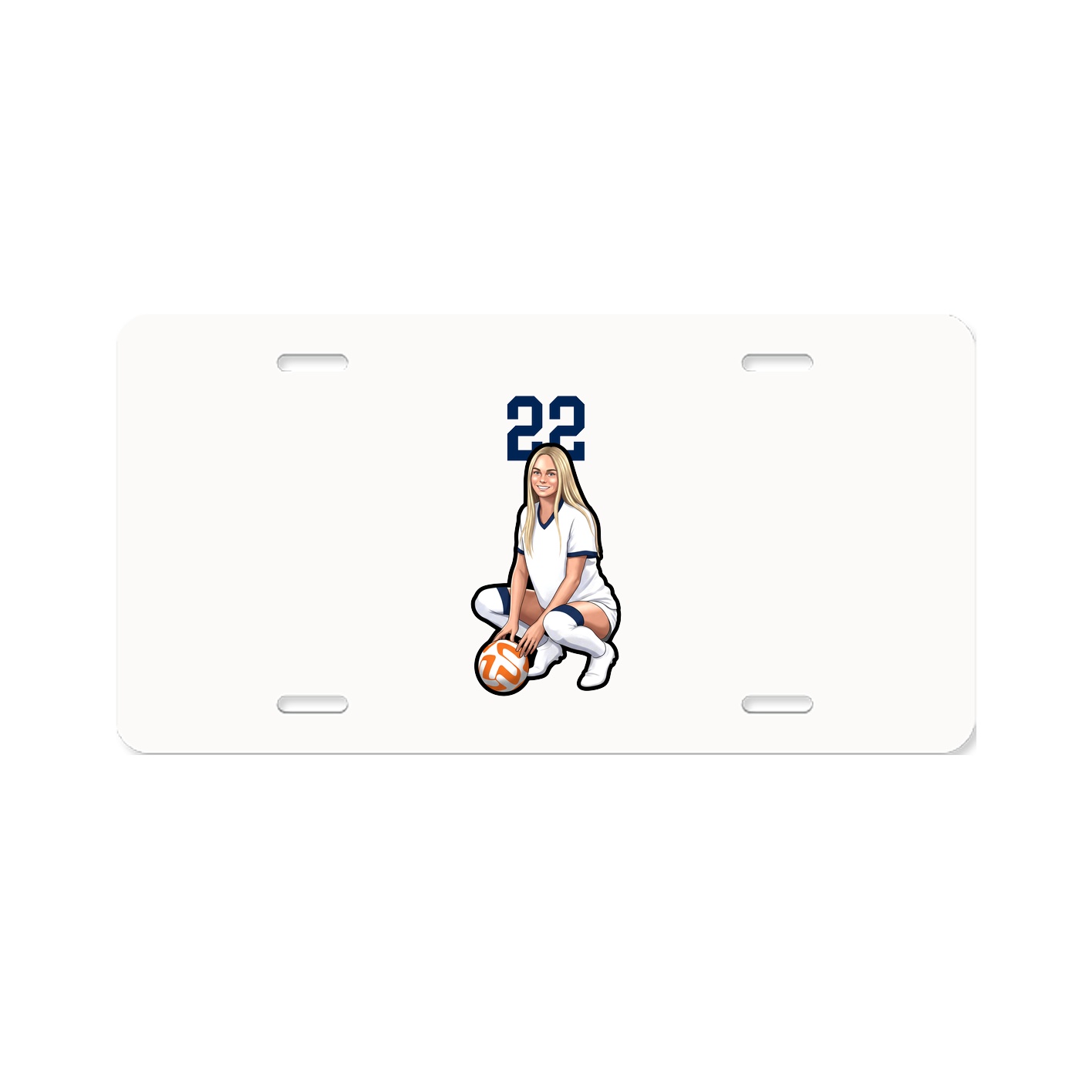 License Plate — Number Top in Classic