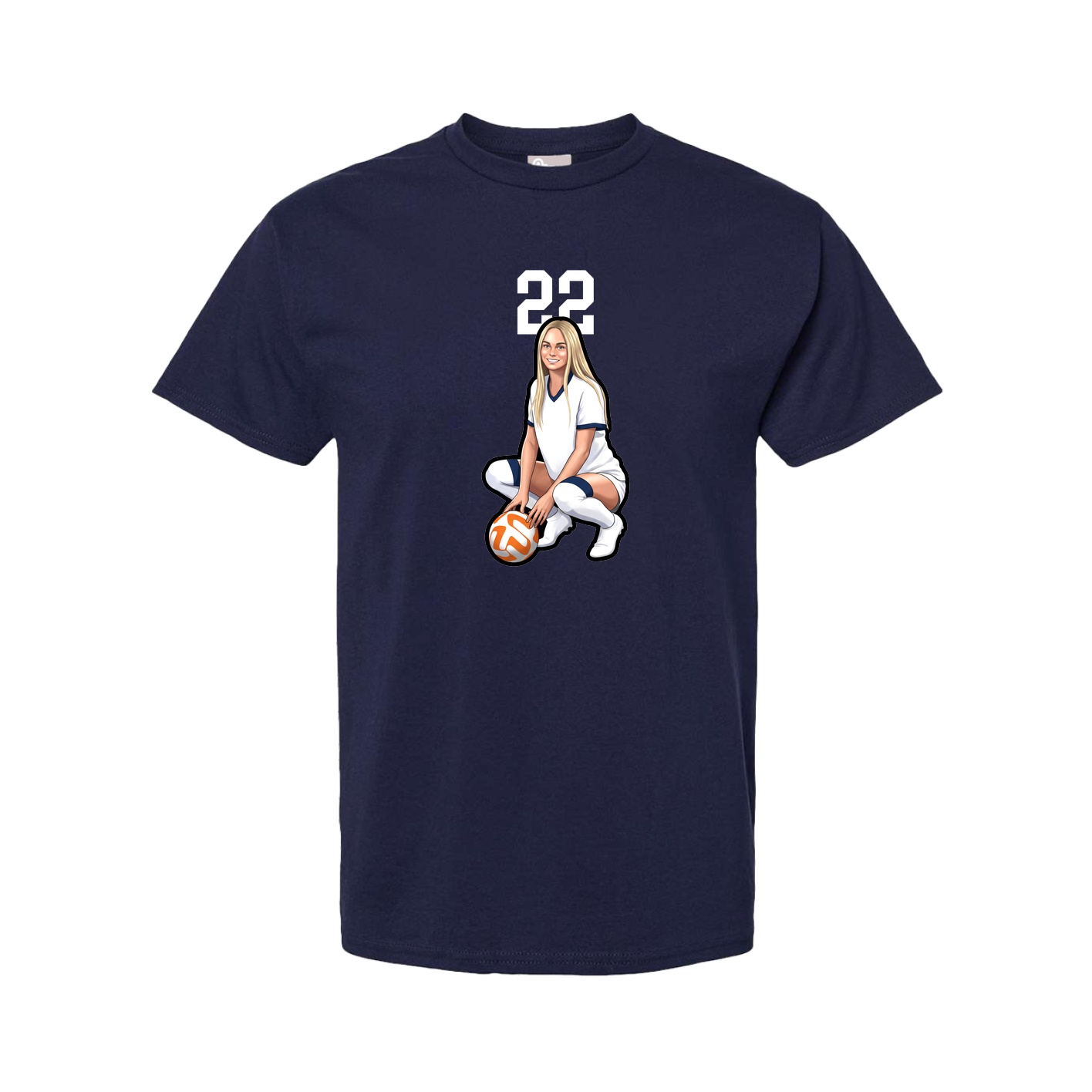 Youth Tee — Number Top in Navy