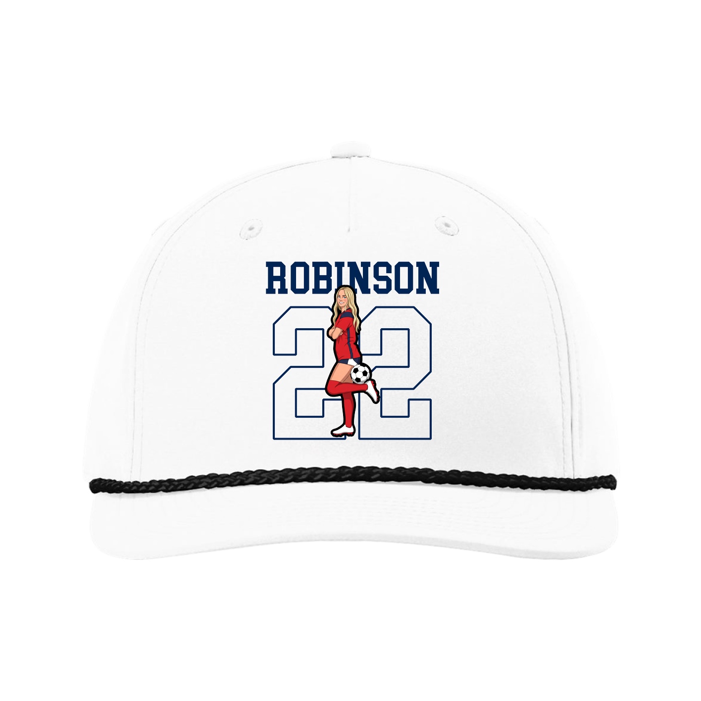 Five-Panel Classic Rope Cap — Shirsey in White