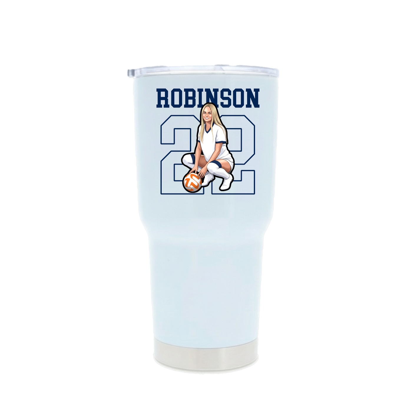 30oz Stainless Steel Tumbler — Shirsey in White