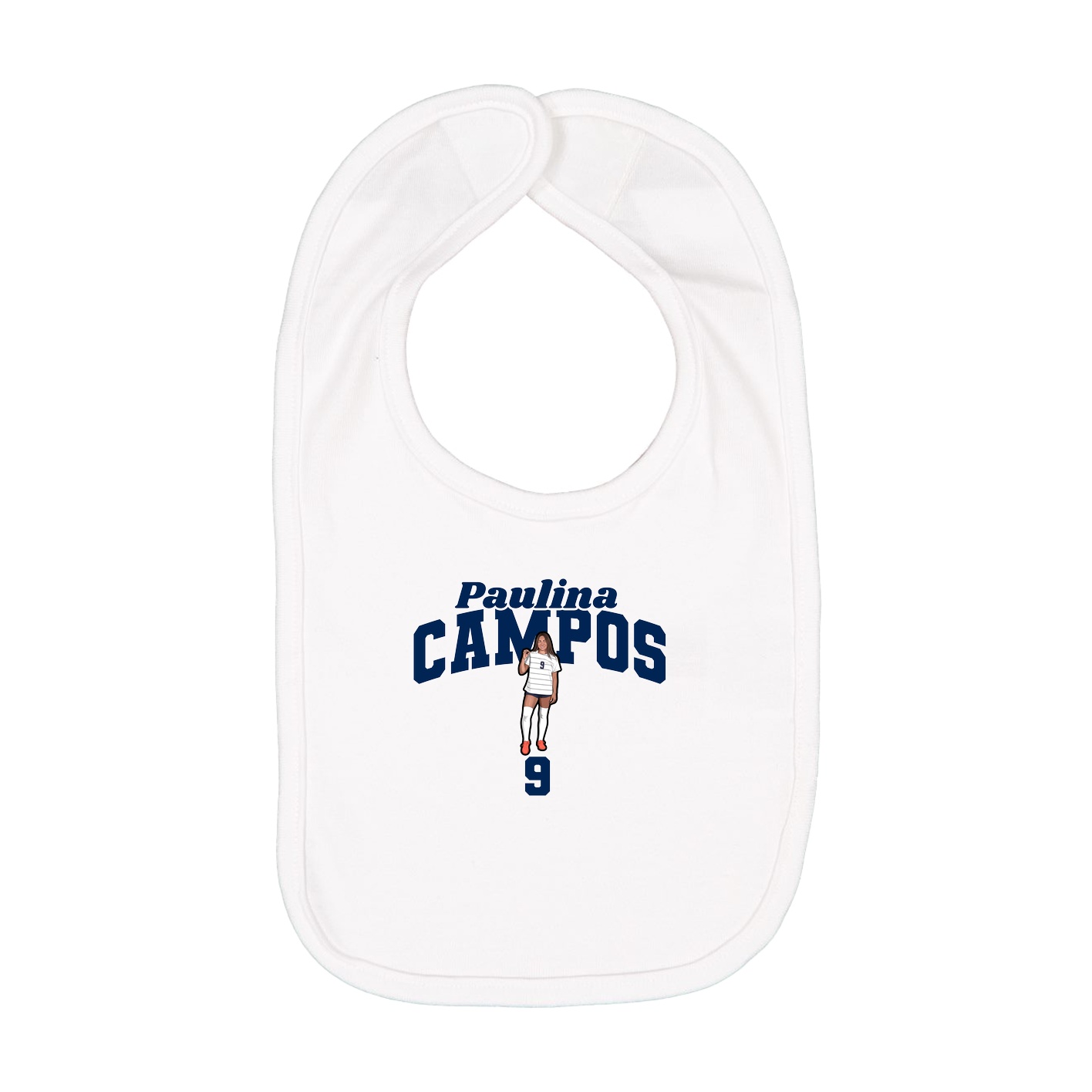 Infant Bib — Signature Arch in White
