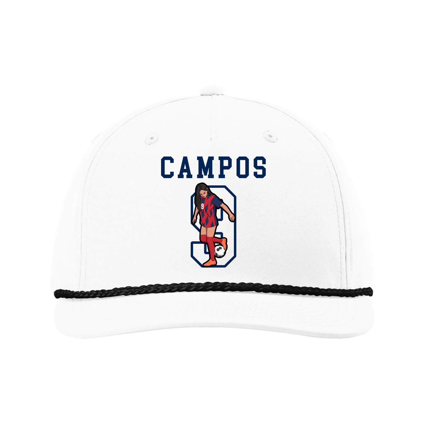 Five-Panel Classic Rope Cap — Shirsey in White