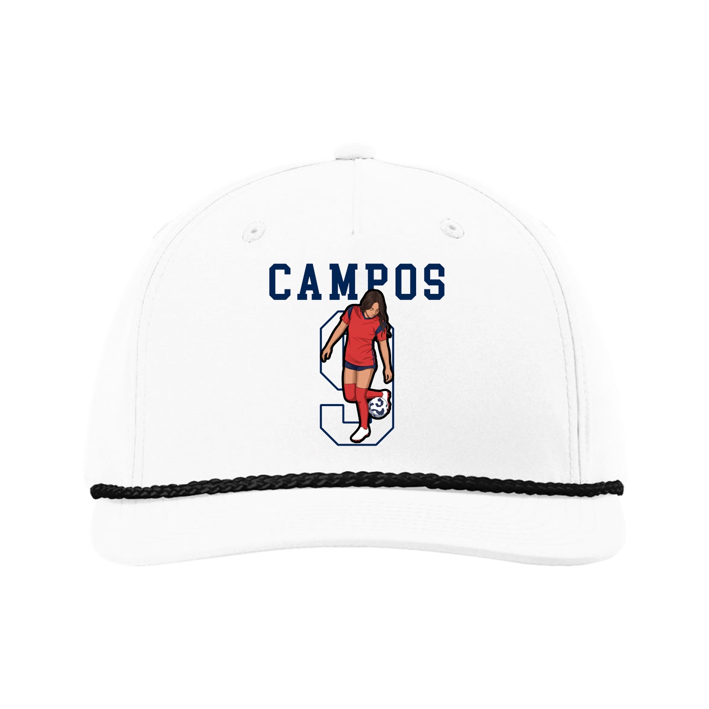 Five-Panel Classic Rope Cap — Shirsey in White