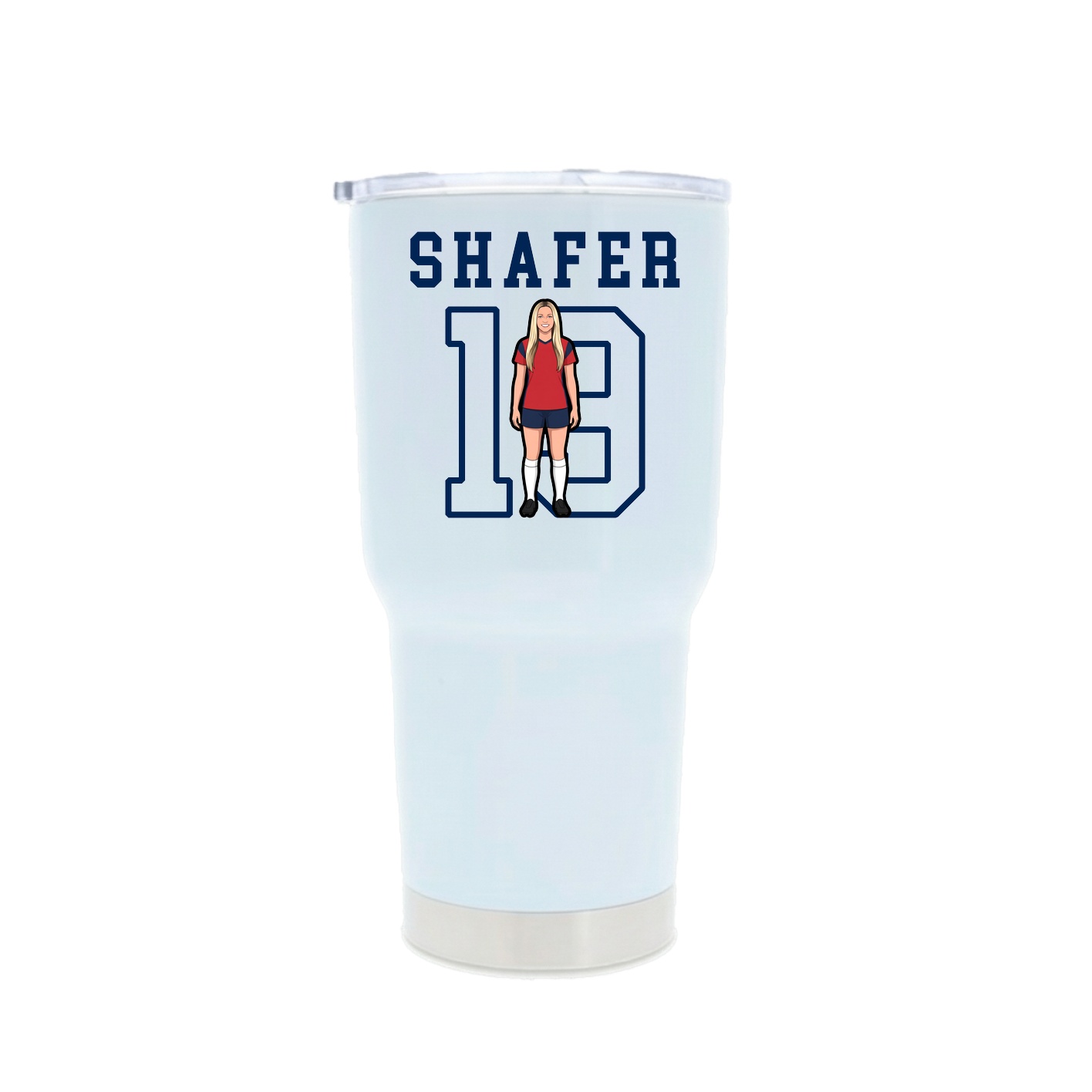 30oz Stainless Steel Tumbler — Shirsey in White