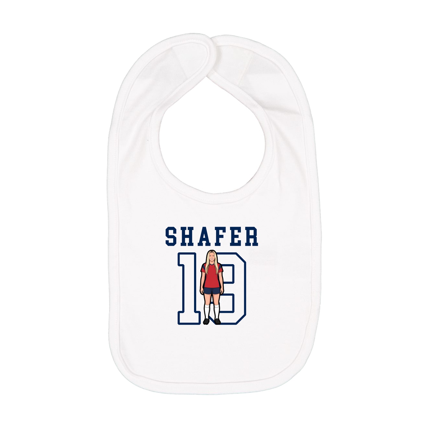 Infant Bib — Shirsey in White