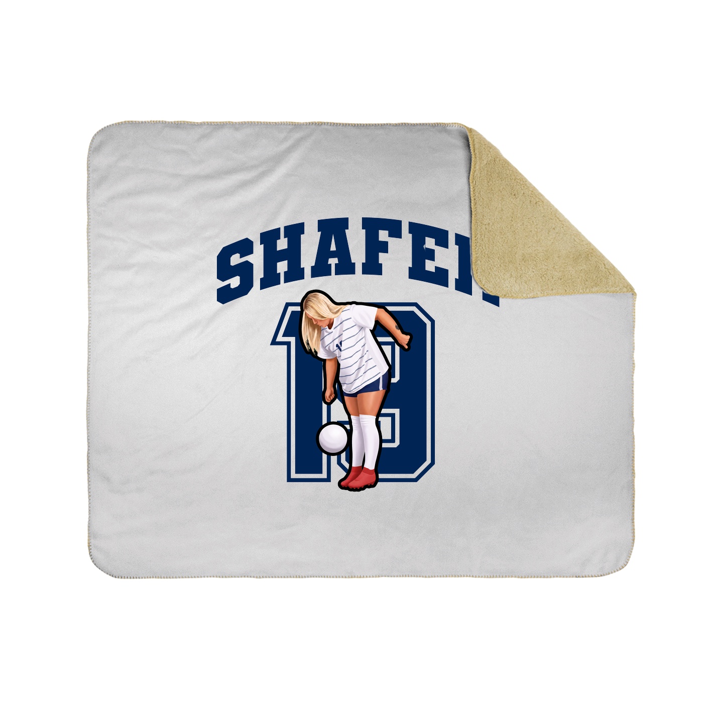 Throw Blanket — Number in White