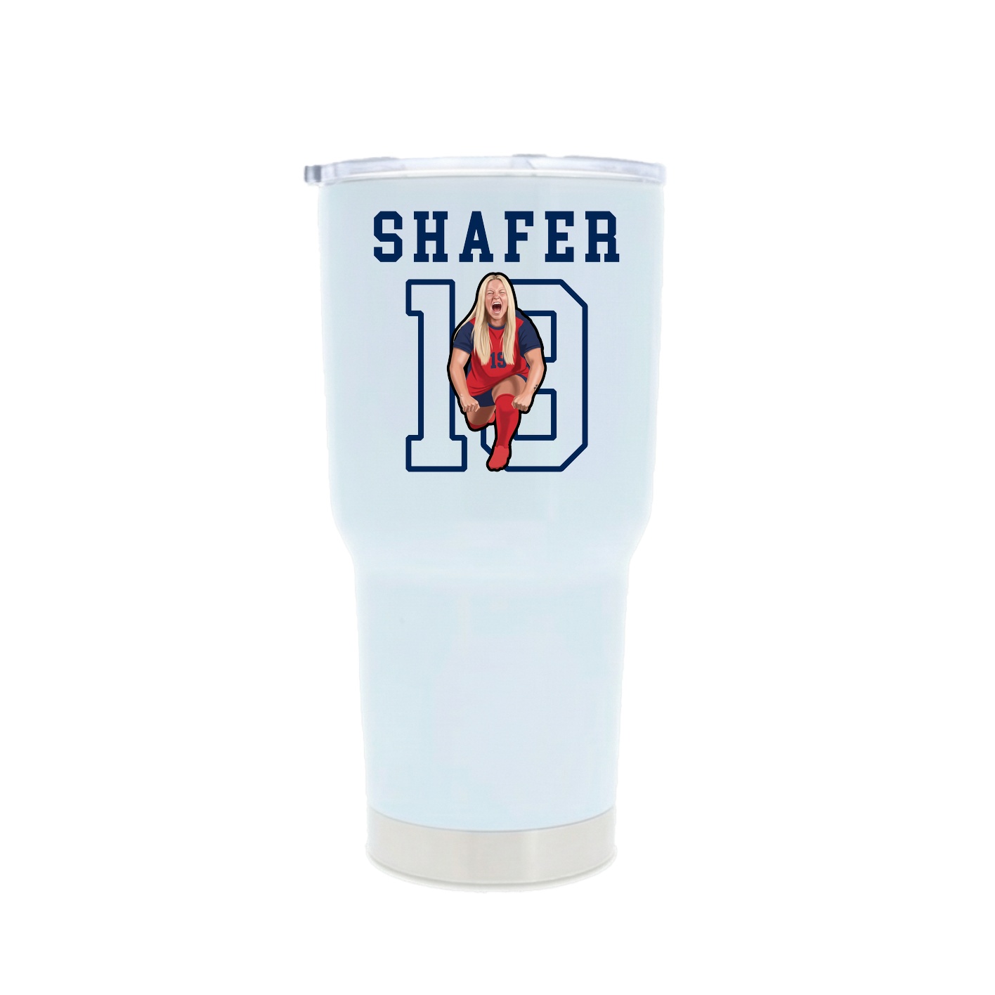 30oz Stainless Steel Tumbler — Shirsey in White