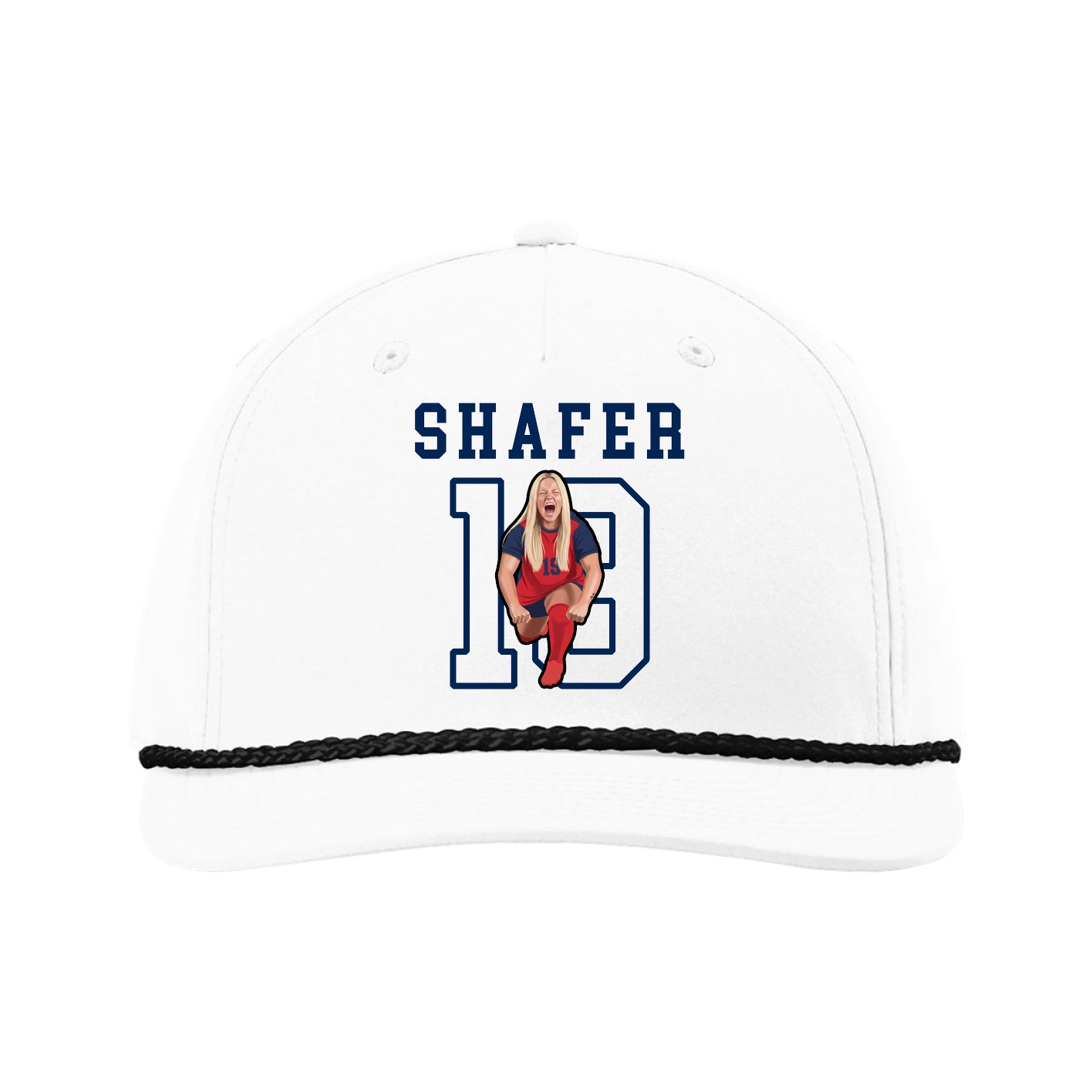 Five-Panel Classic Rope Cap — Shirsey in White