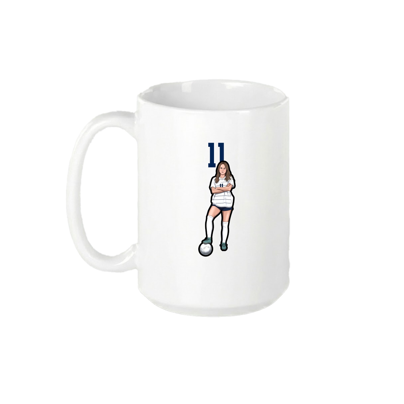 15oz Coffee Mug — Number Top in White