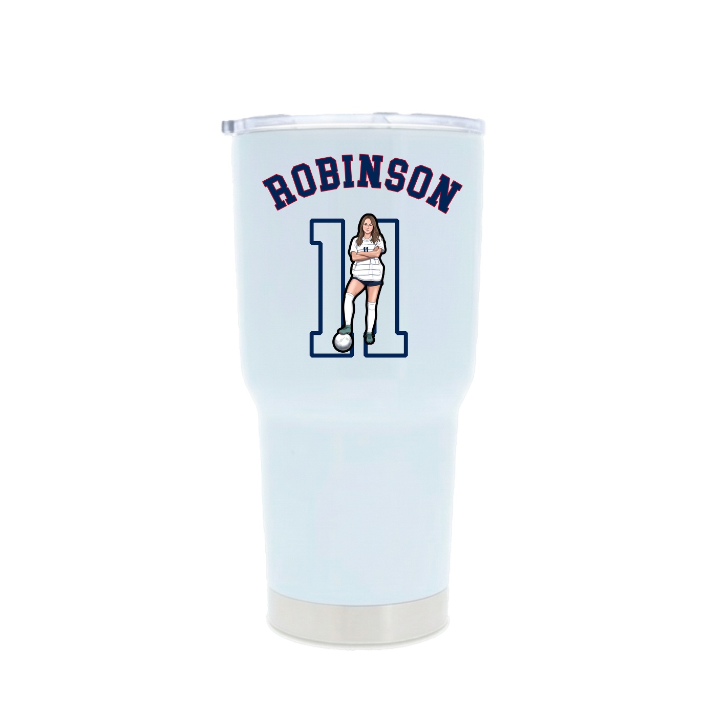 30oz Stainless Steel Tumbler — Shirsey Arch in White