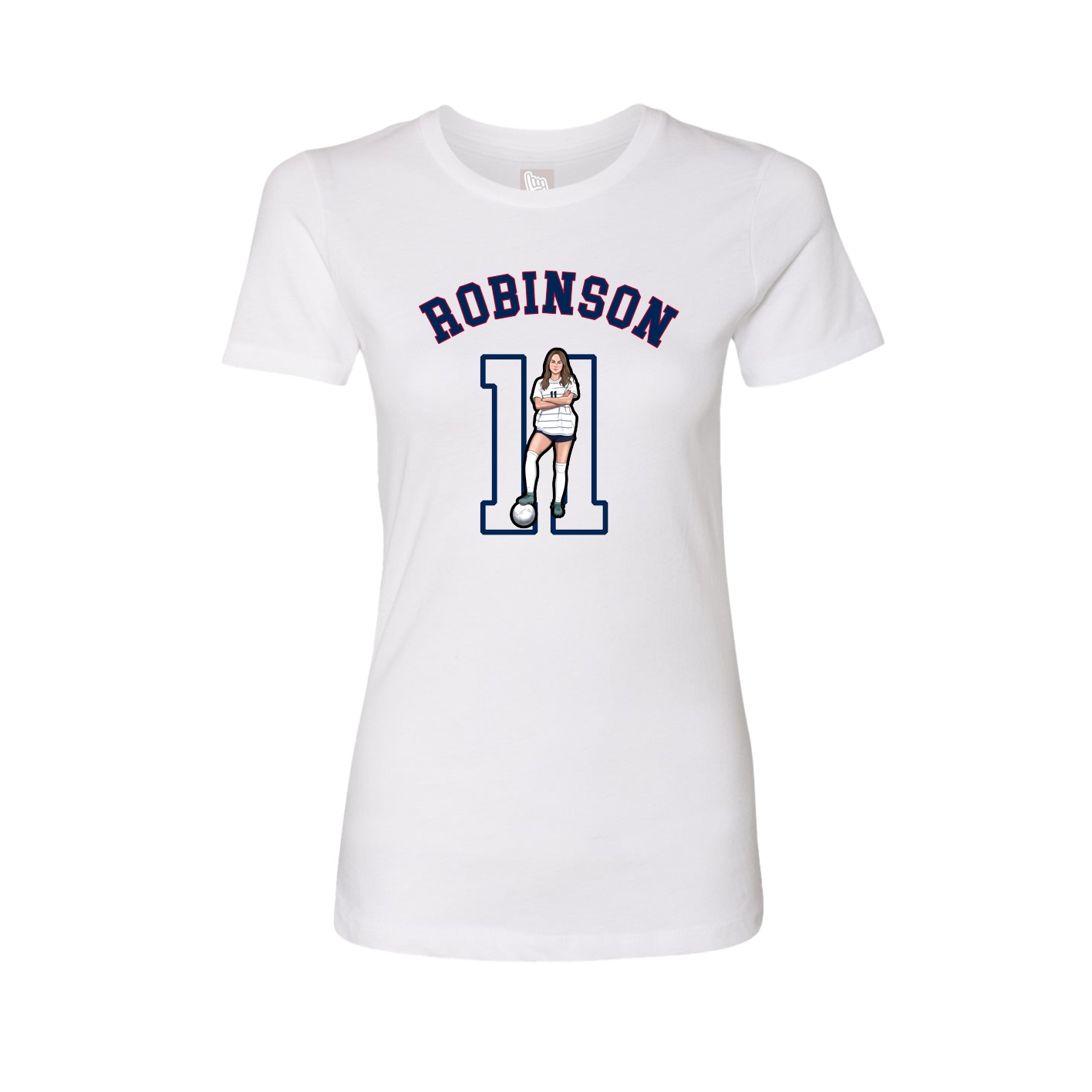 Fitted Women's Tee — Shirsey Arch in White