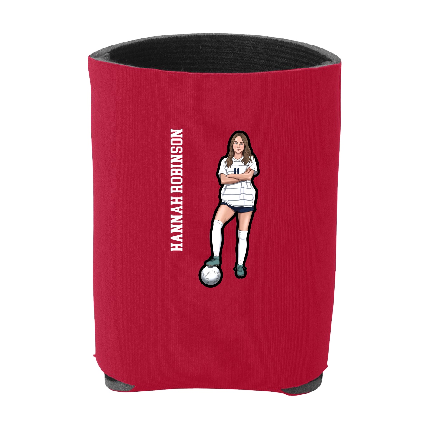 Can Holder — Name Vertical in Red