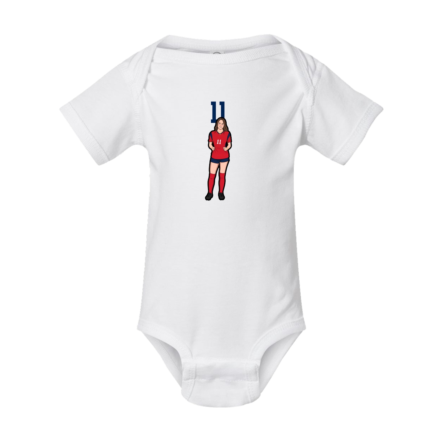 Baby Onesie — Number Top in White