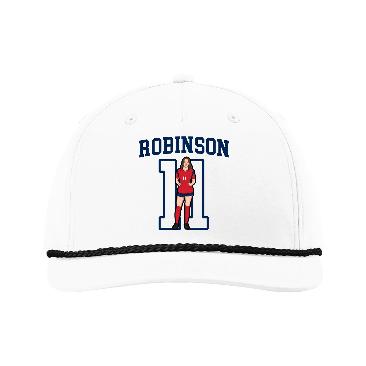 Five-Panel Classic Rope Cap — Shirsey in White