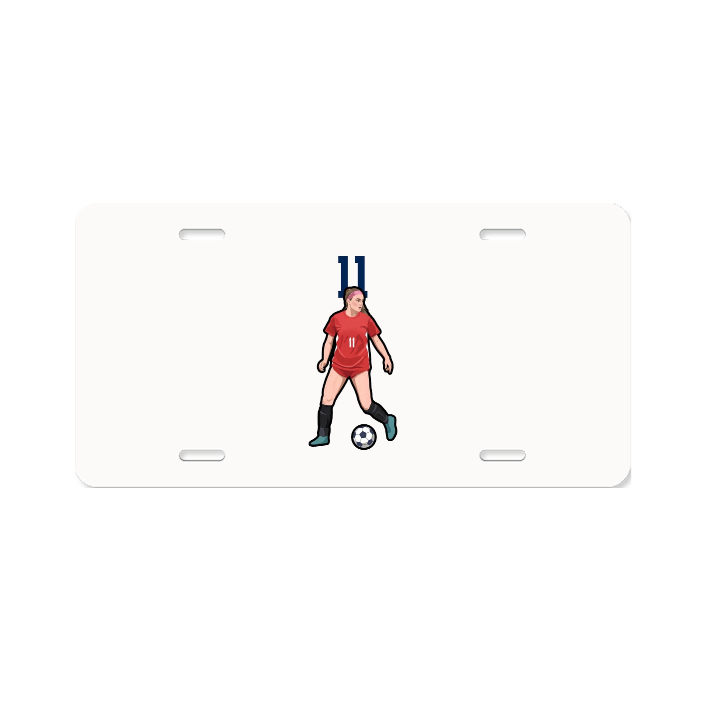 License Plate — Number Top in Classic