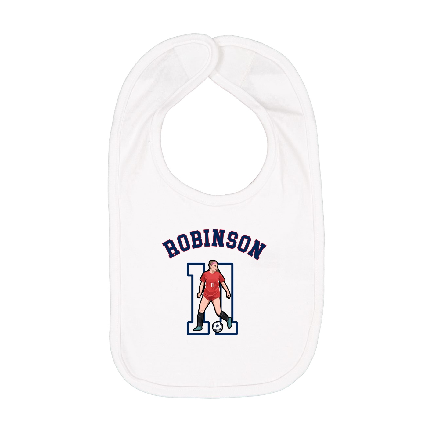 Infant Bib — Shirsey Arch in White
