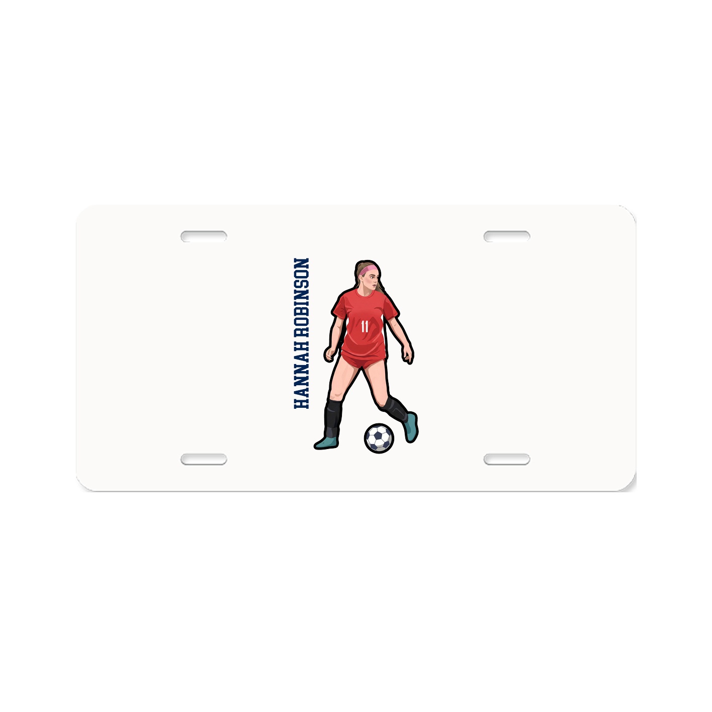 License Plate — Name Vertical in Classic