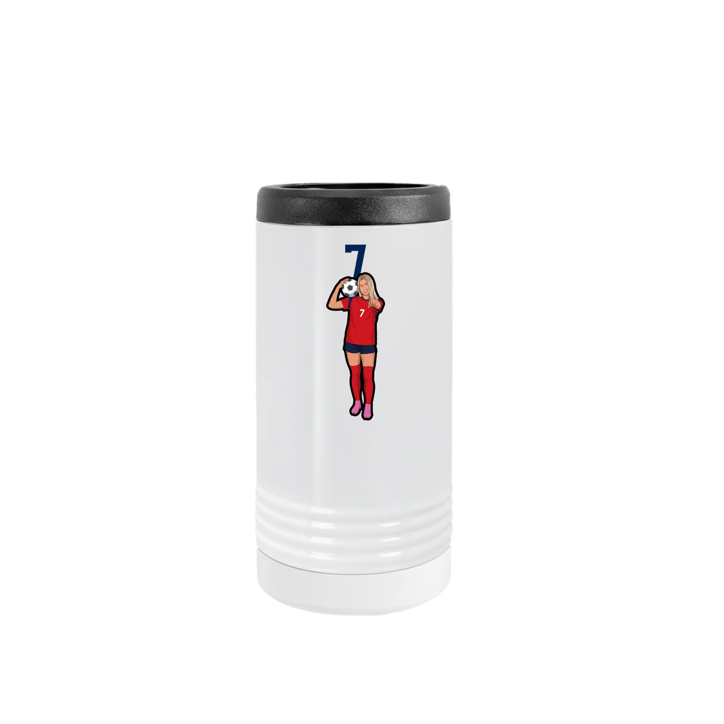 Slim Beverage Holder — Number Top in White