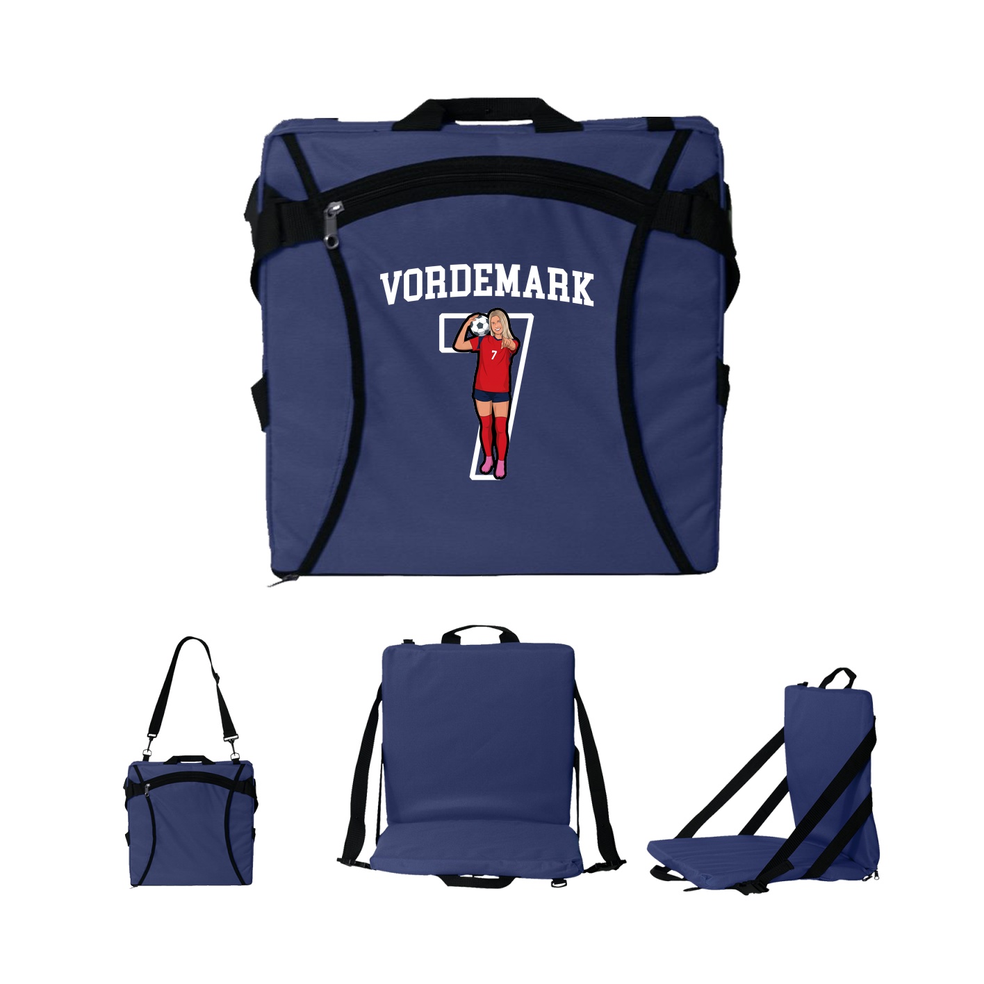 Folding Stadium Seat — Shirsey in Navy