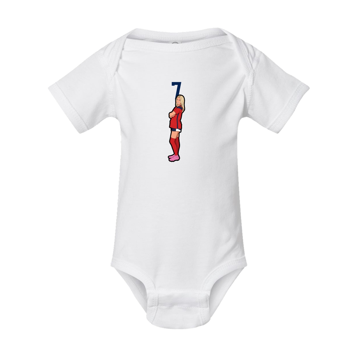 Baby Onesie — Number Top in White