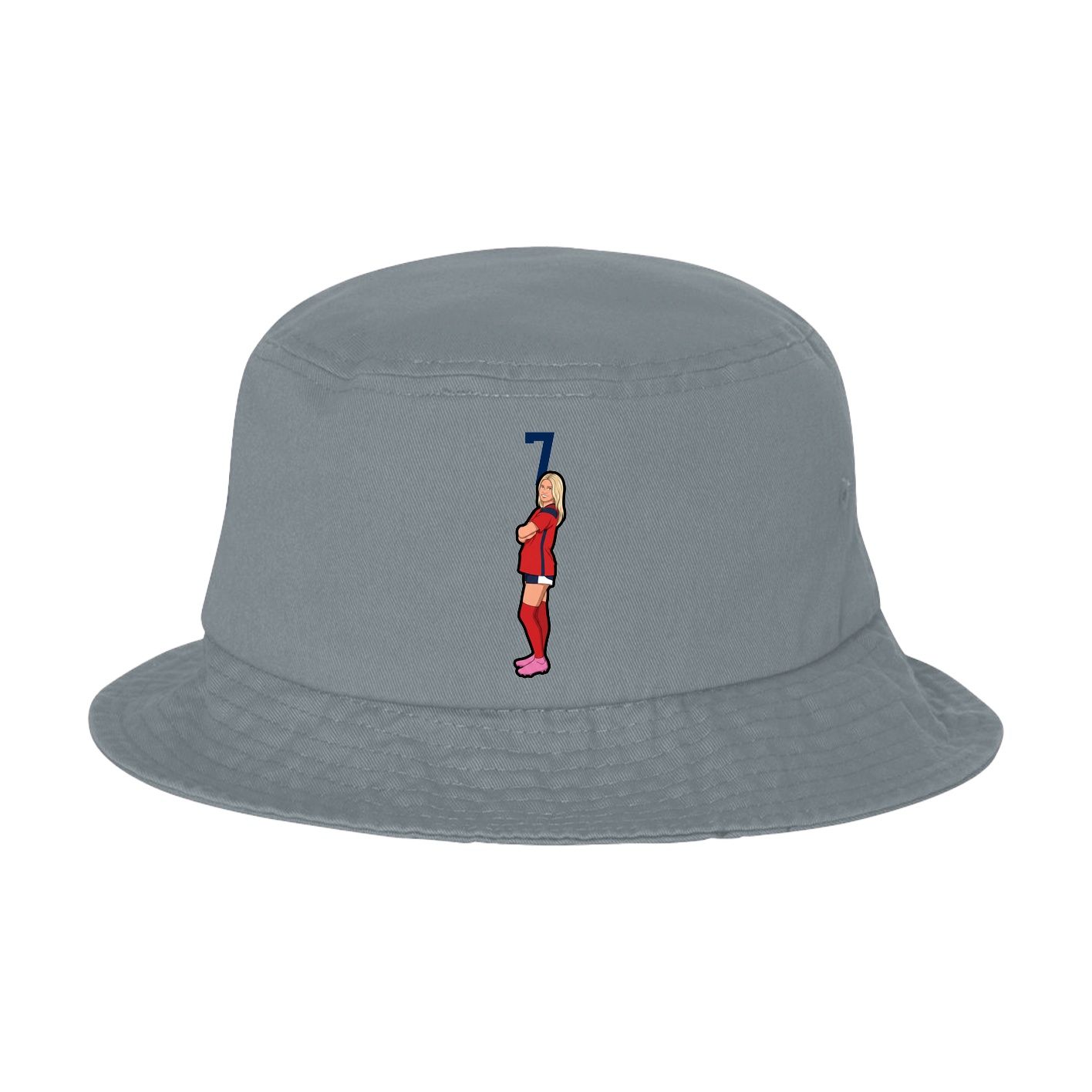Bucket Cap — Number Top in Grey
