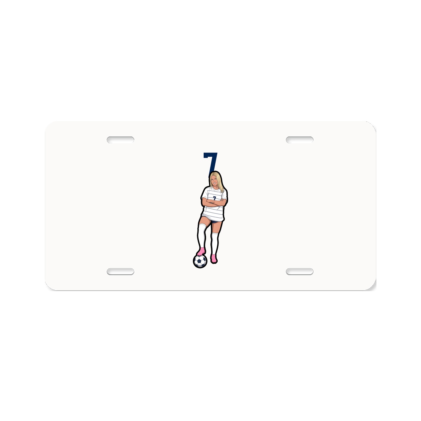 License Plate — Number Top in Classic