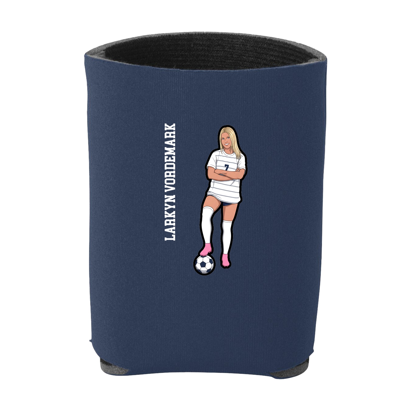 Can Holder — Name Vertical in Navy