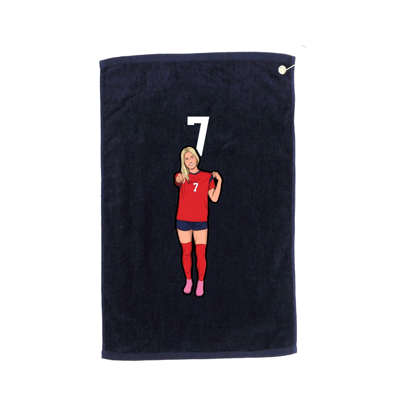 Golf Towel — Number Top in Navy