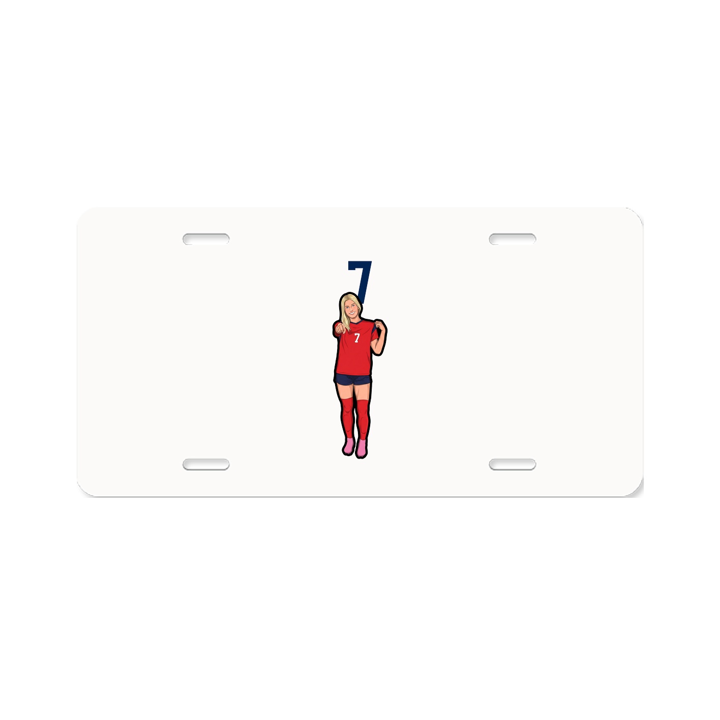 License Plate — Number Top in Classic