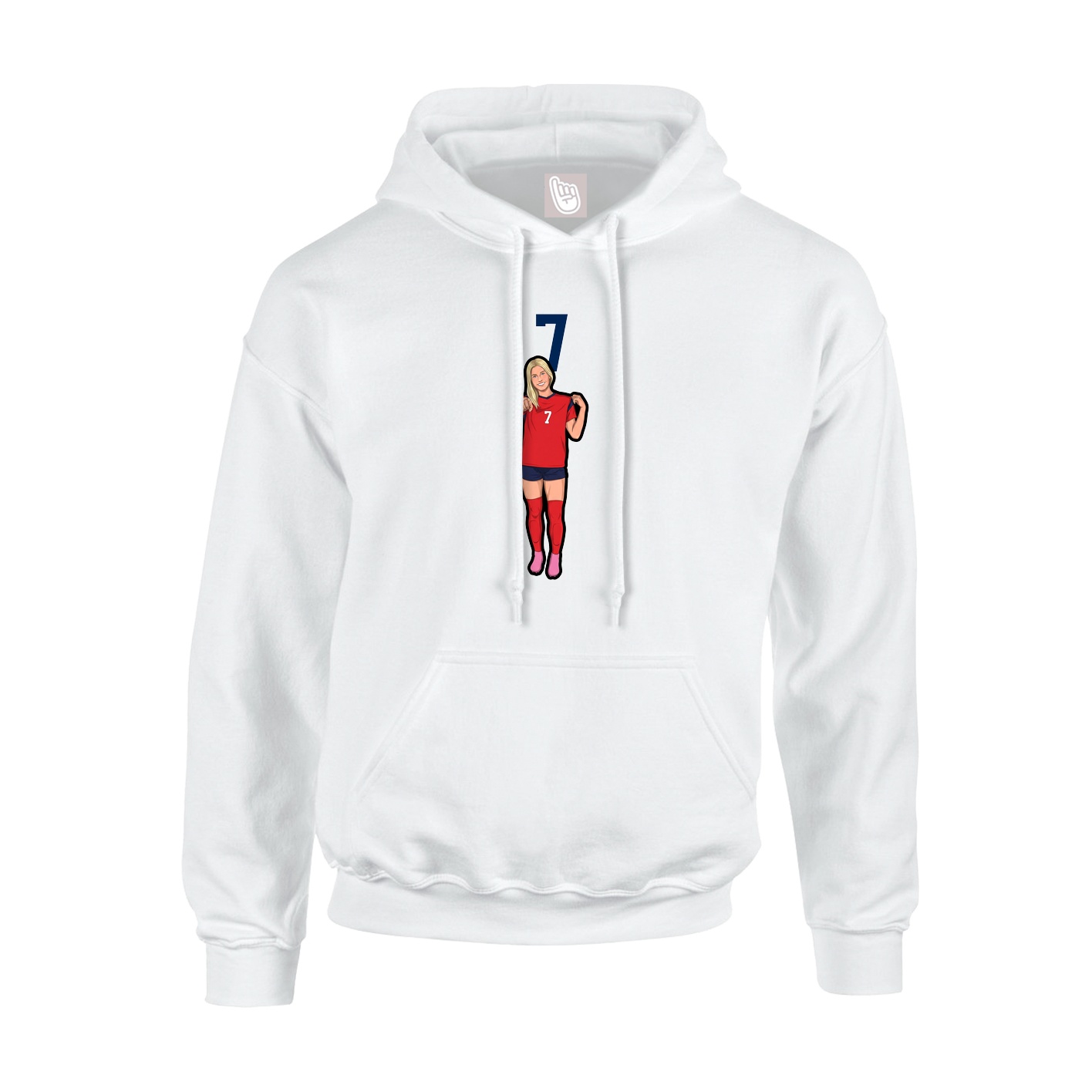 Hoodie — Number Top in White