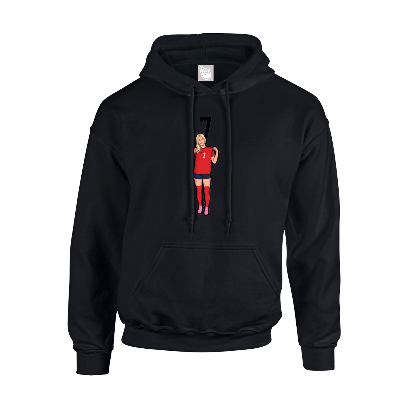 Youth Hoodie — Number Top in Black