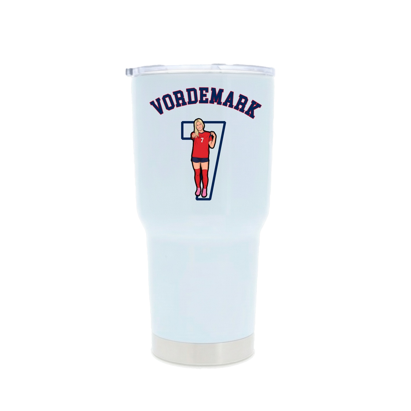 30oz Stainless Steel Tumbler — Shirsey Arch in White