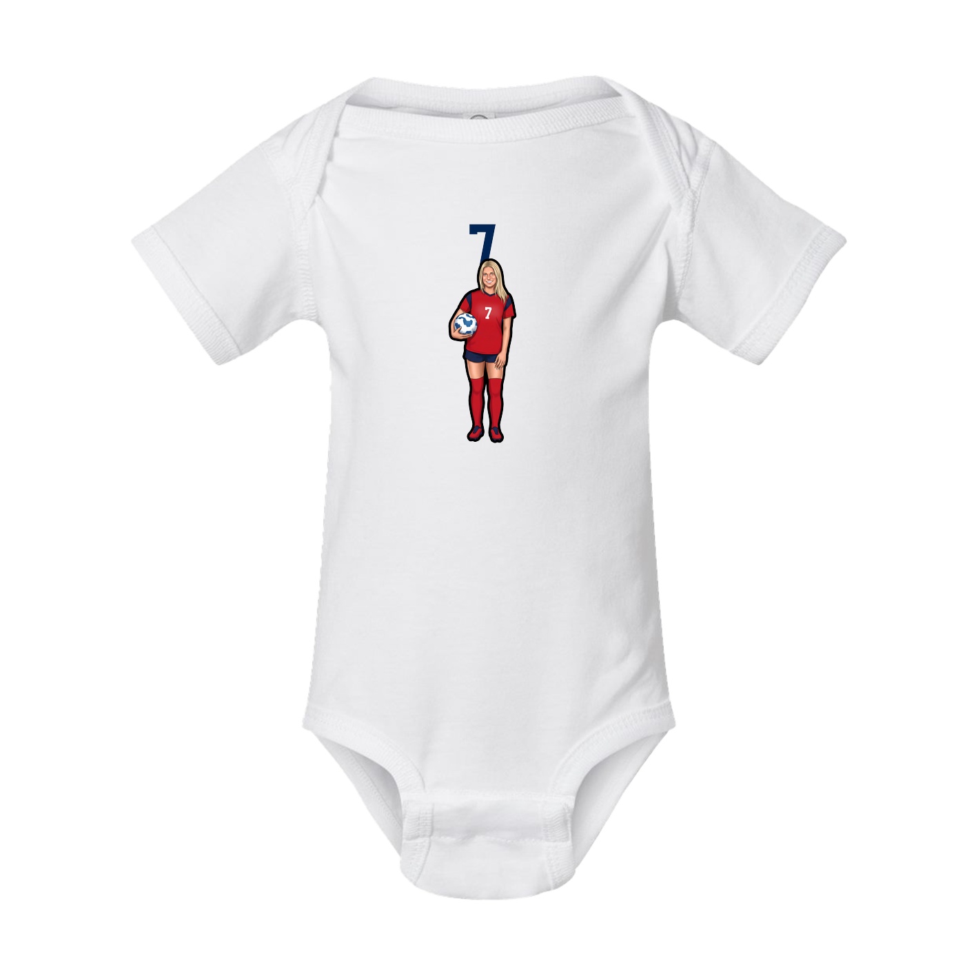 Baby Onesie — Number Top in White