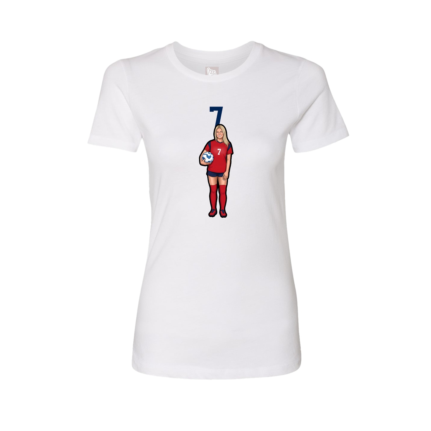 Womens Tee — Number Top in White