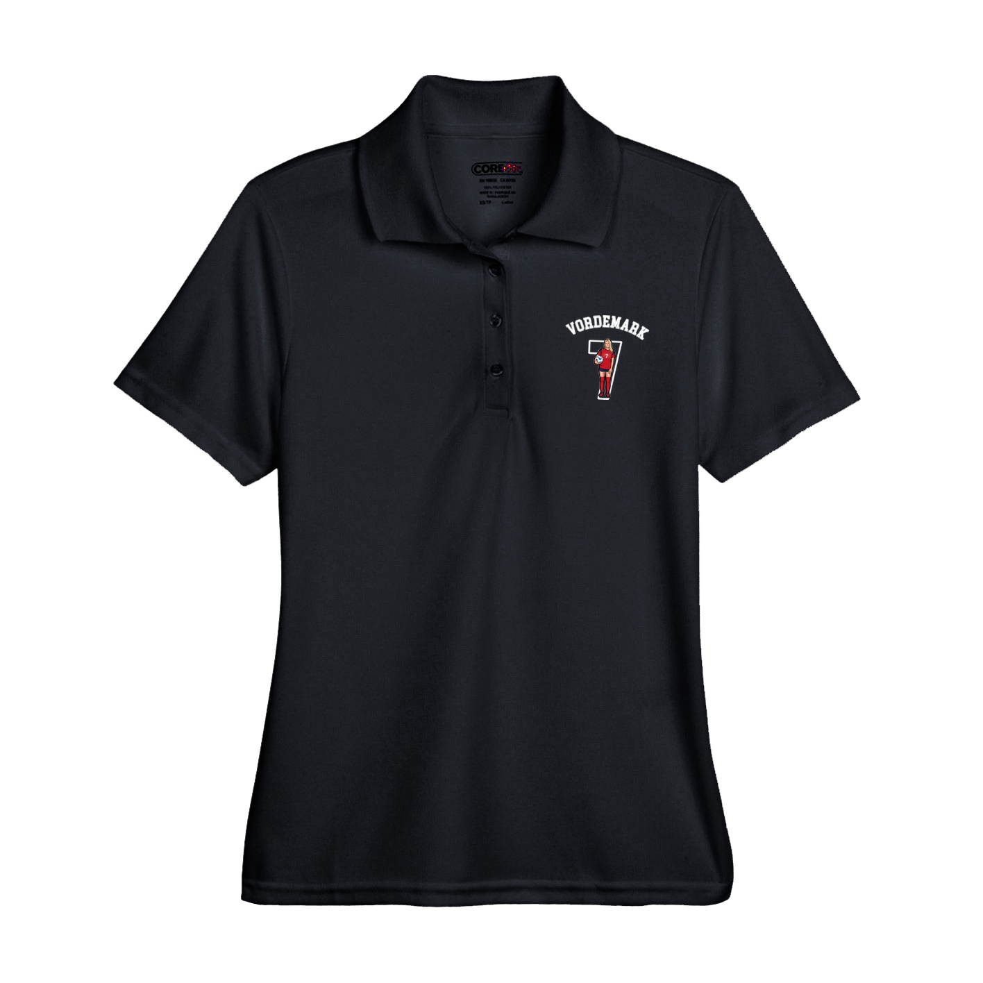 Womens Performance Polo — Shirsey Arch in Black