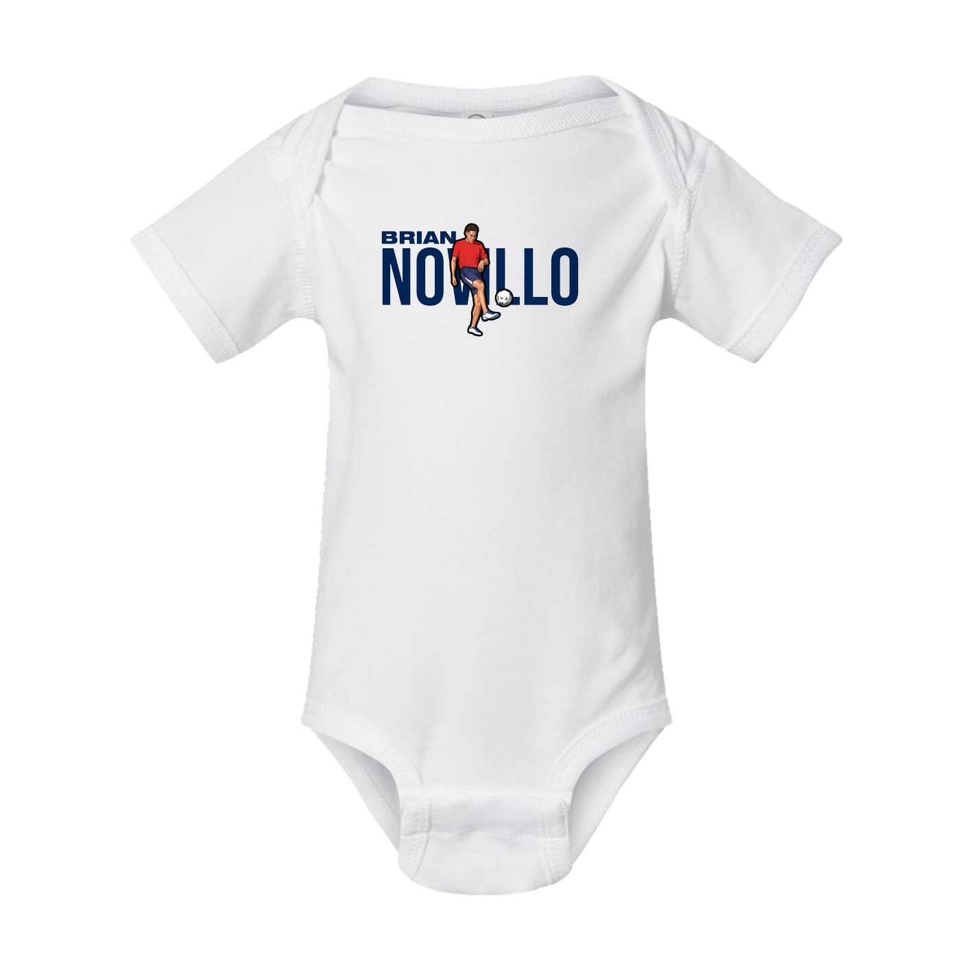 Baby Onesie — Player Name in White