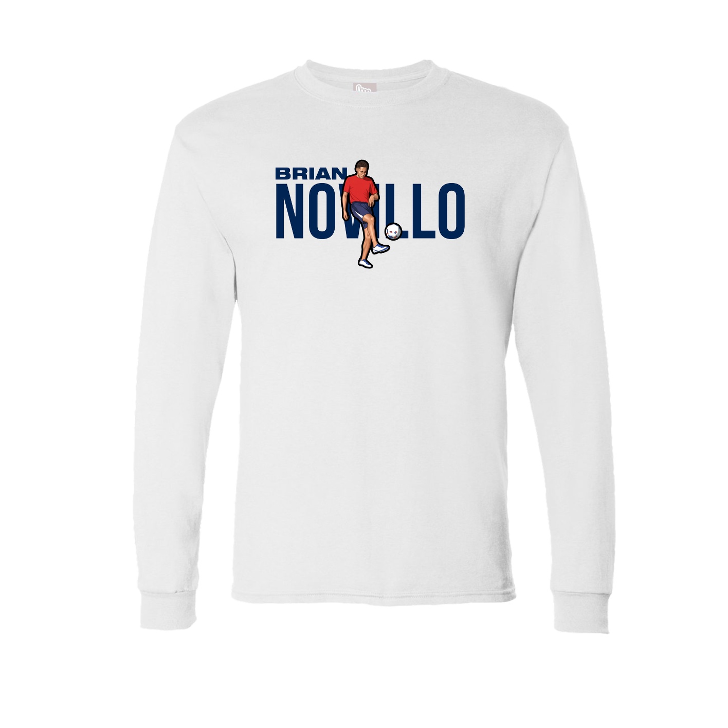 Long Sleeve Tee — Player Name in White