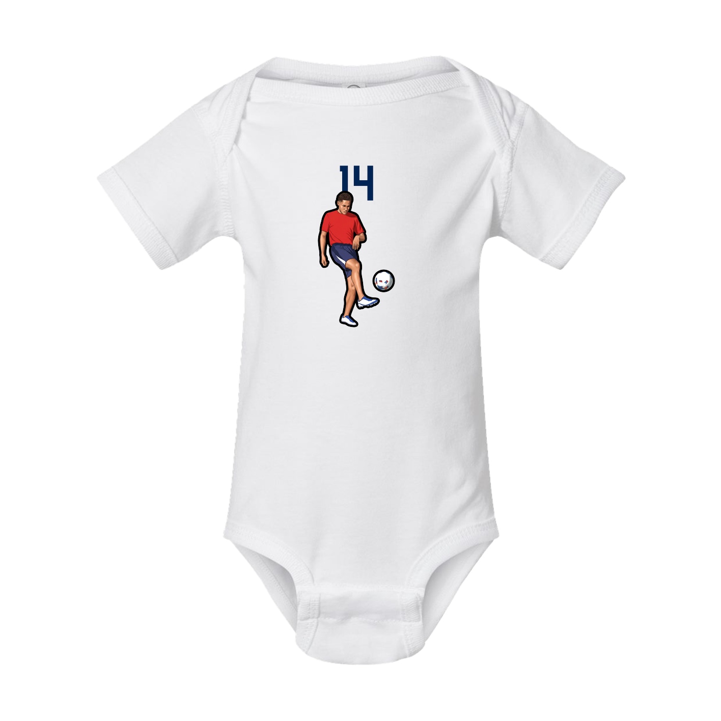 Baby Onesie — Number Top in White