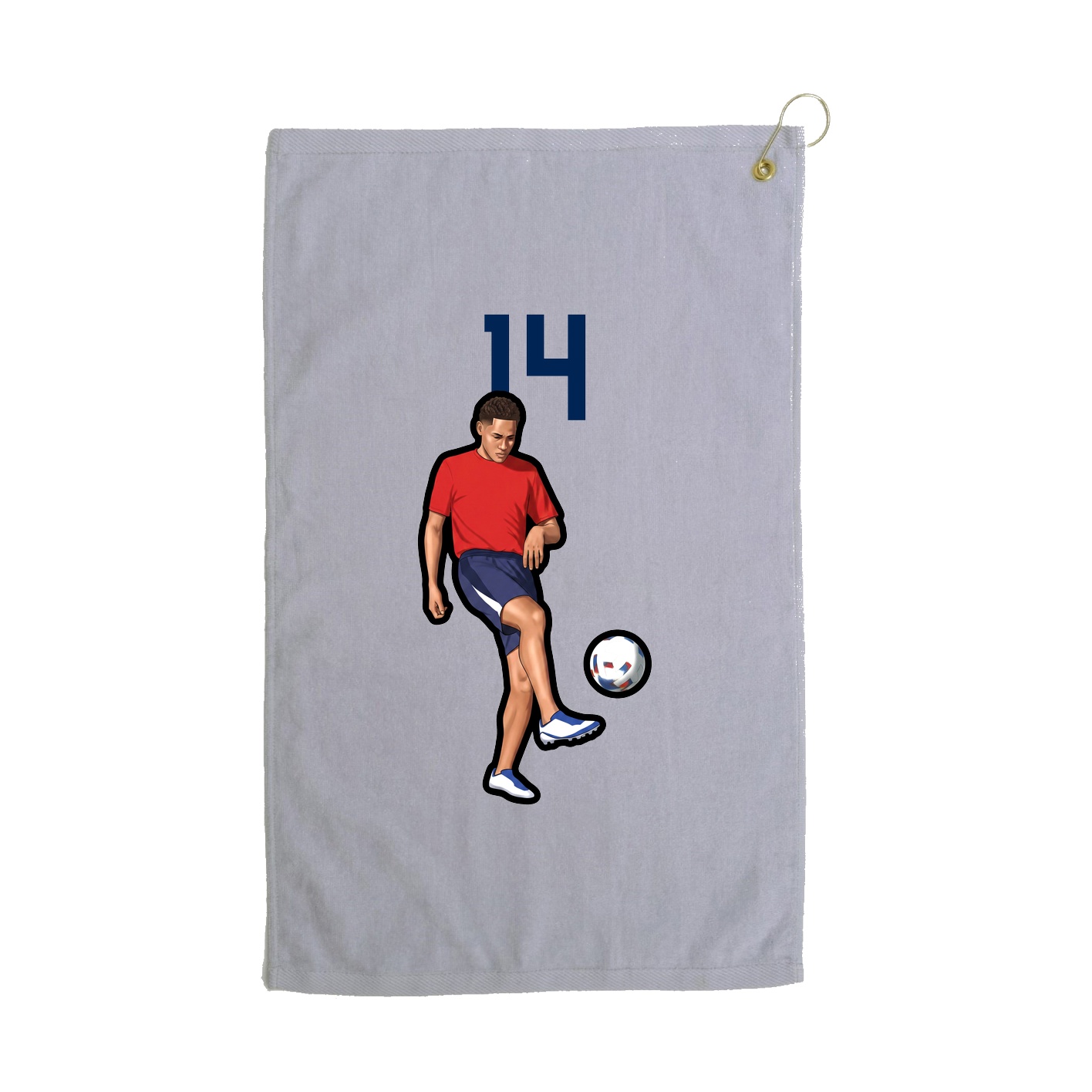 Golf Towel — Number Top in Grey