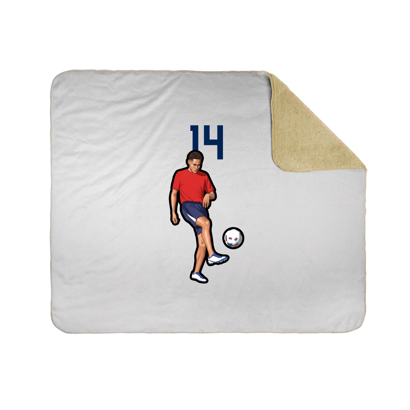 Throw Blanket — Number Top in White