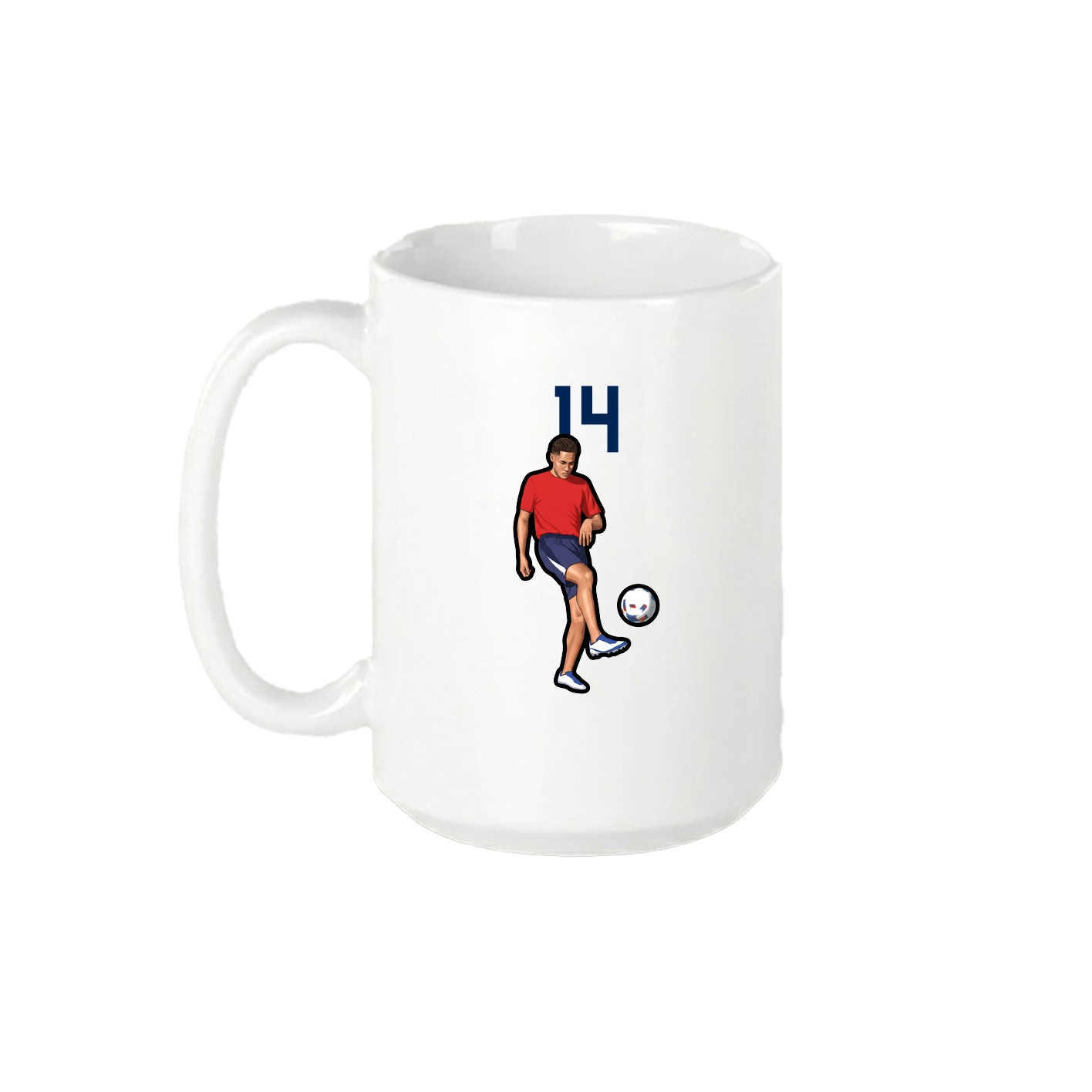 15oz Coffee Mug — Number Top in White